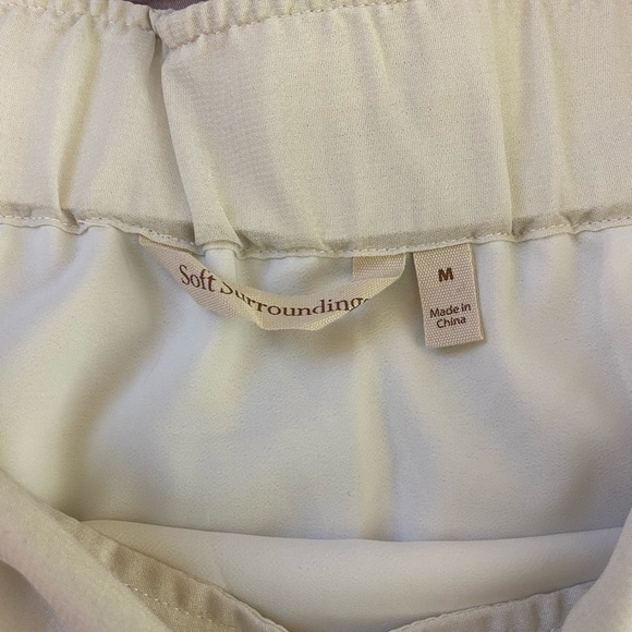 Soft Surroundings White Floretta Border Skirt - Picture 4 of 6